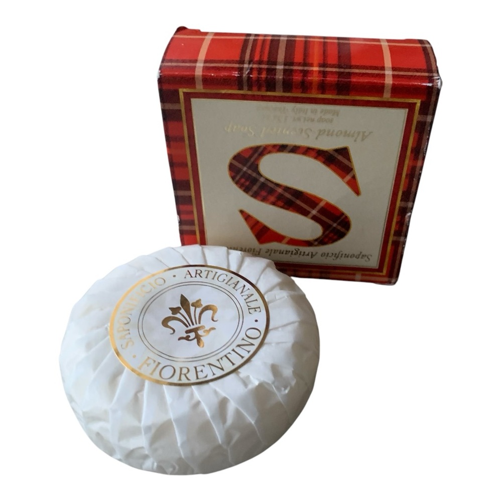 Almond Scented Soap Made in Italy Saponificio Artigianale Fiorentino 3.52 Oz "S”
